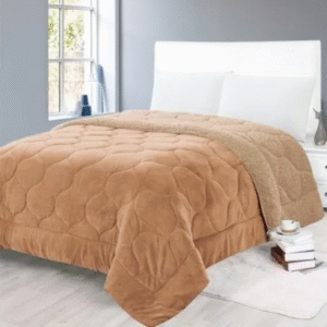 acolchado brescia coral/corderito caramelo . medidas 2.5 x 2.8