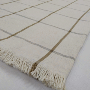 cubrecama rustico cuadros beige 1 1/2 plazas . medidas 1.6 x 2.4